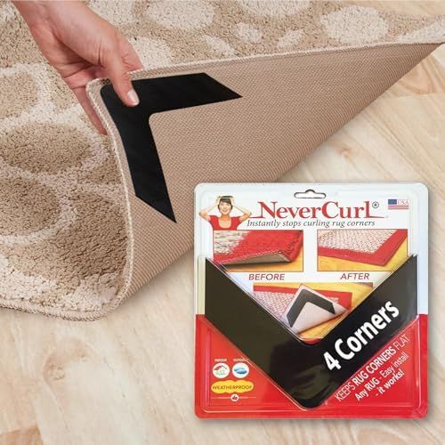 4-Pack V Shape Rug Corner Grippers